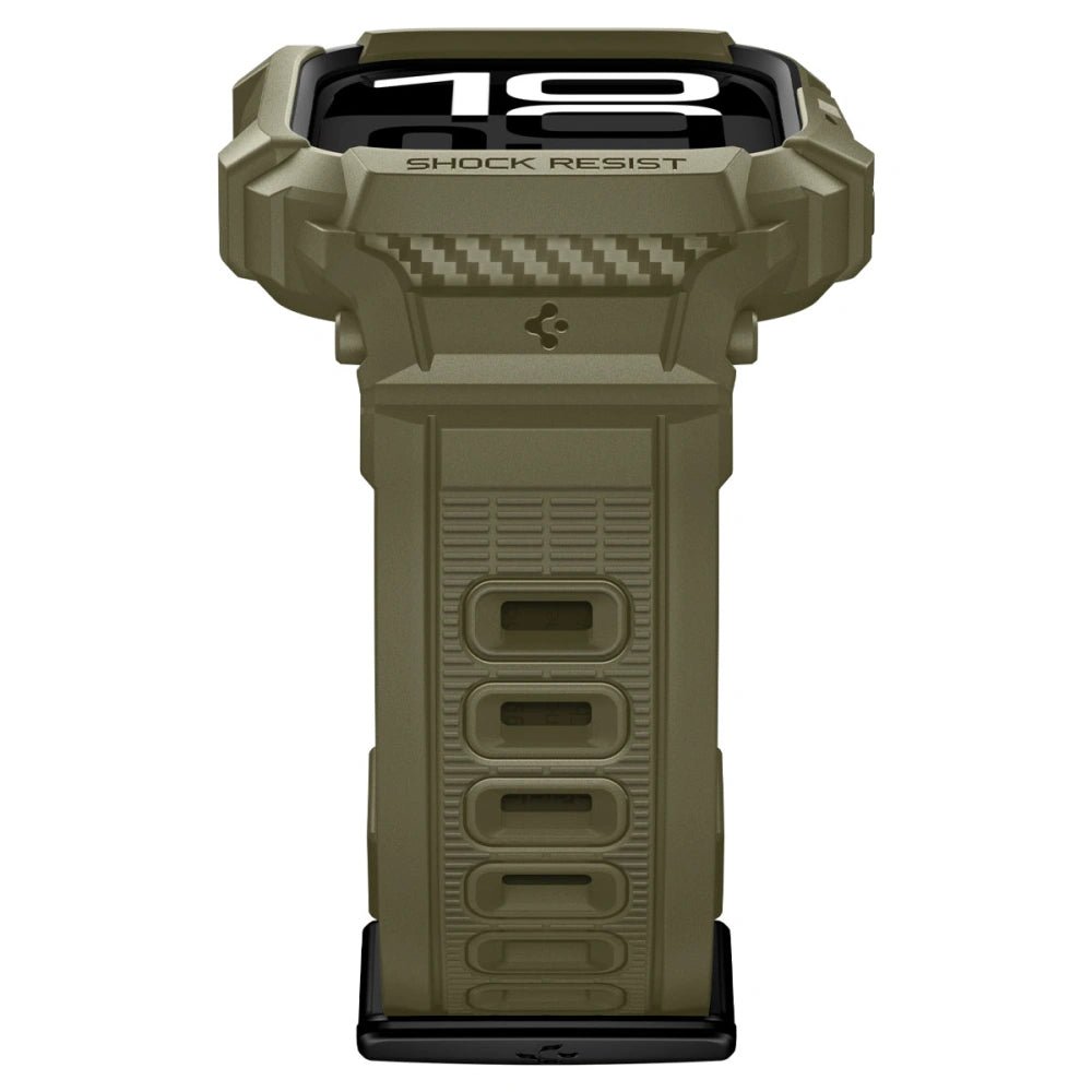 Spigen Λουράκι Apple Watch 10/11 - 46mm με Θήκη Προστασίας - Rugged Armor Pro V2 - Vintage Khaki