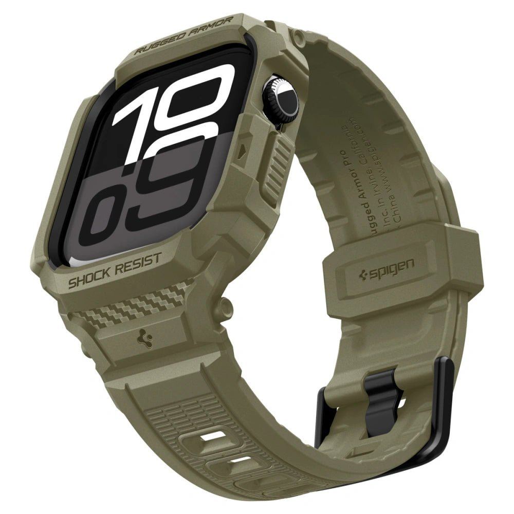 Spigen Λουράκι Apple Watch 10/11 - 46mm με Θήκη Προστασίας - Rugged Armor Pro V2 - Vintage Khaki