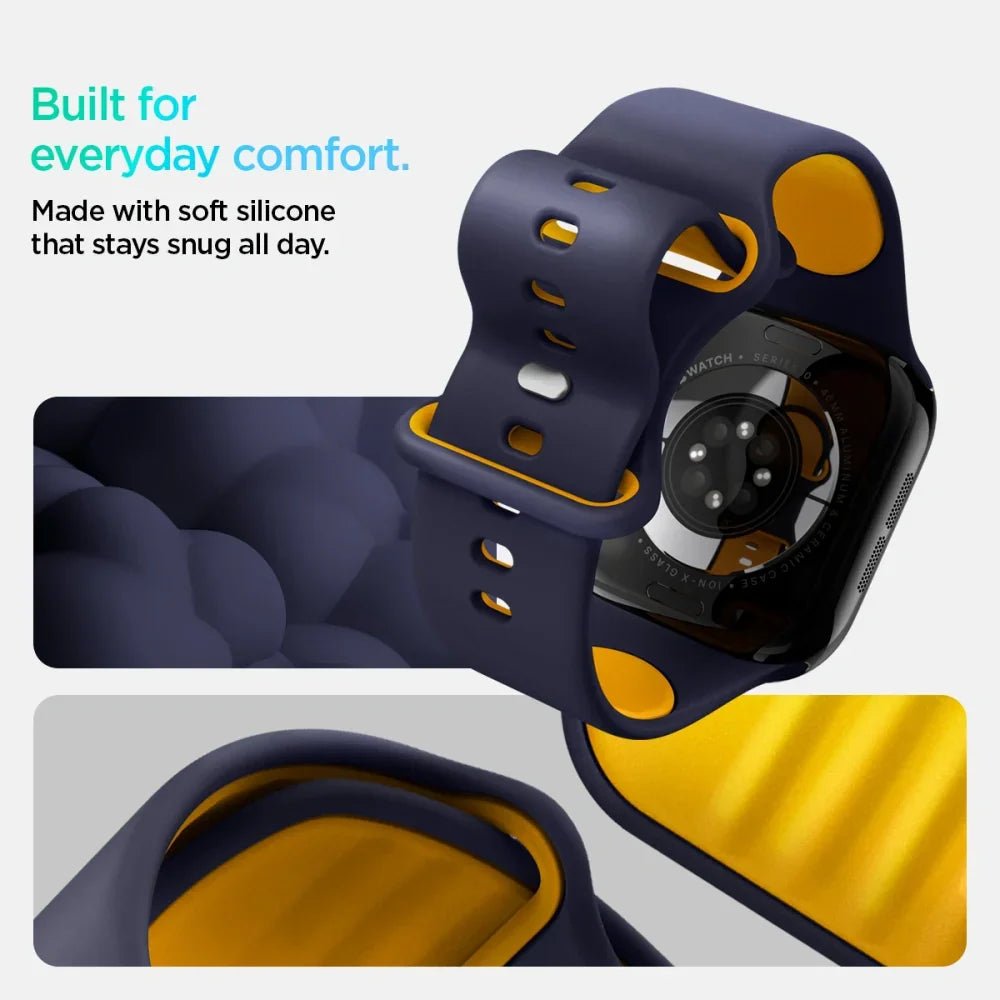 Spigen Λουράκι Apple Watch 8/9/10/11 - SE (1/2/3) - Ultra (1/2/3) – 44/45/46/49mm Σιλικόνης - Nano Pop - Blueberry Navy