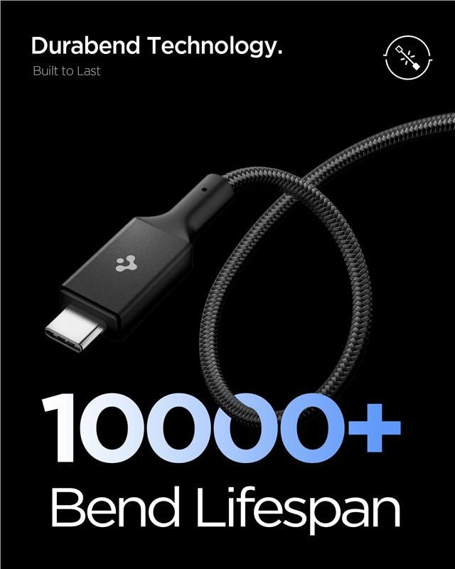 Spigen - Καλώδιο Γρήγορης Φόρτισης 240W Type C to Type C - 150 cm - EB24015CC Essential - Black