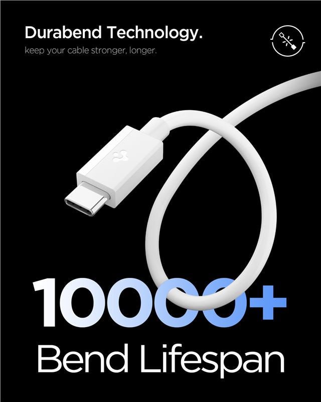 Spigen EB6010CC Essential - Καλώδιο Γρήγορης Φόρτισης 60W Type C to Type C - 100 cm - White