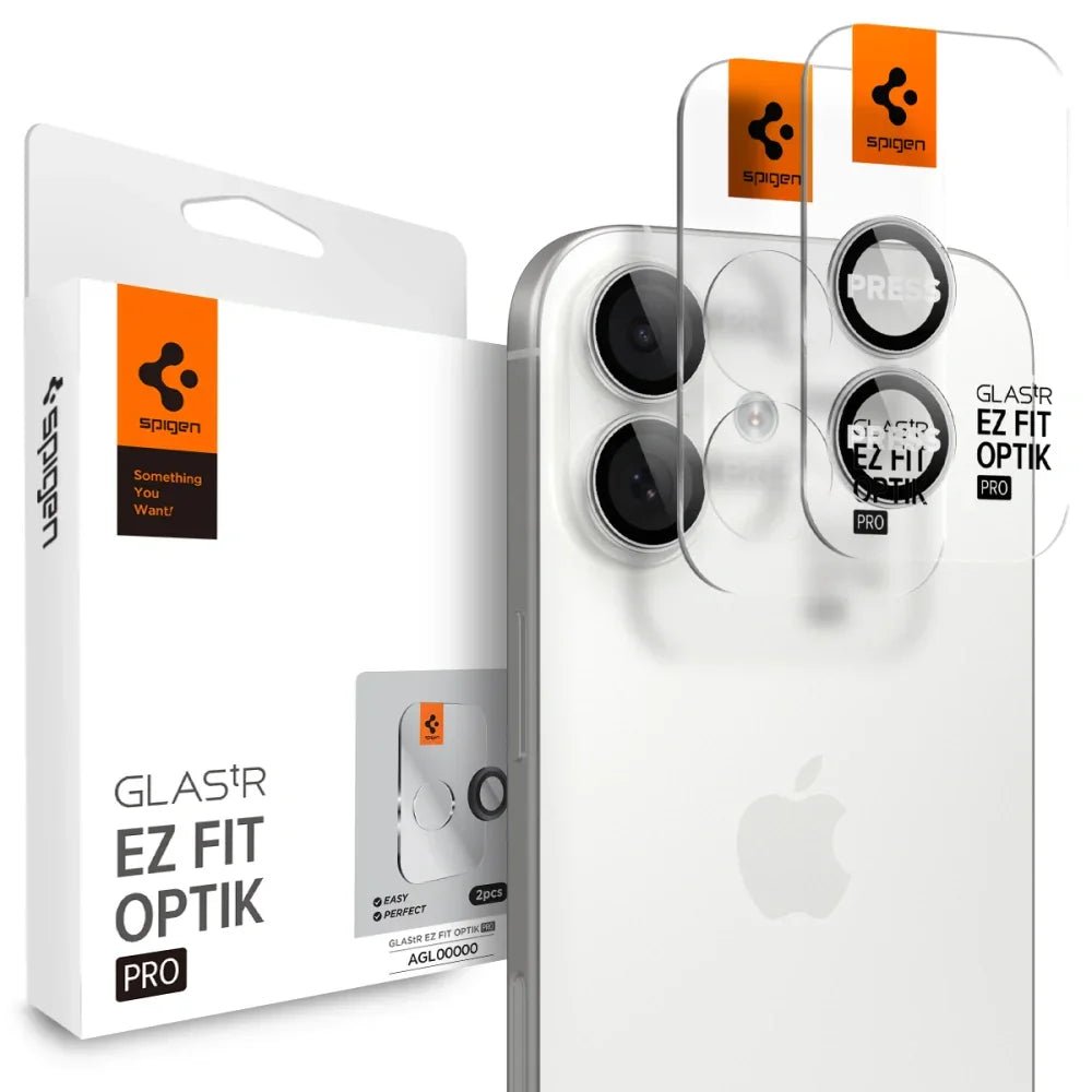 Spigen iPhone 16 / iPhone 16 Plus / 17 - Optik Pro Glas.TR EZ Fit - Αντιχαρακτικό Γυαλί για την Κάμερα - 2 Τεμάχια - Silver