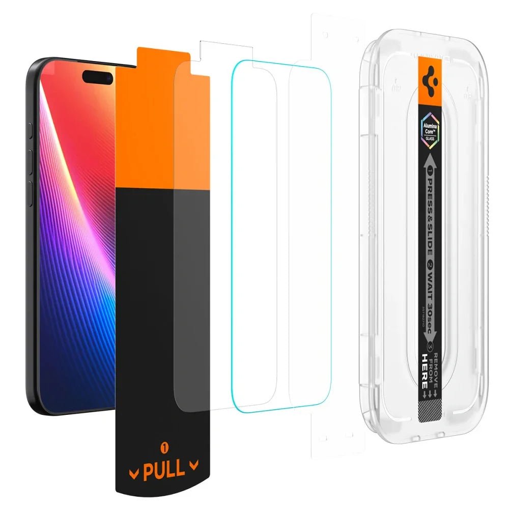 Spigen iPhone 16 Pro / 17 / 17 Pro - Glas.tR EZ Fit Pro - Case Friendly Αντιχαρακτικό Γυαλί Οθόνης - Clear