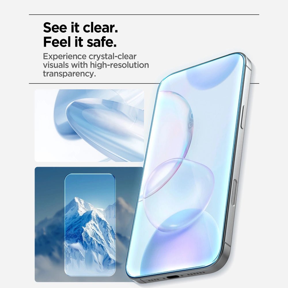 Spigen iPhone 17 Pro Max - Alm Glas.Tr Slim - Αντιχαρακτικό Γυαλί Οθόνης 9H - 3 Τεμάχια - Clear