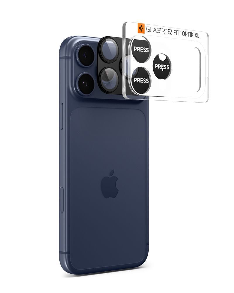 Spigen iPhone 17 Pro Max - Αντιχαρακτικό Γυαλί για την Κάμερα - Optik Pro XL Glas.TR EZ Fit - Black