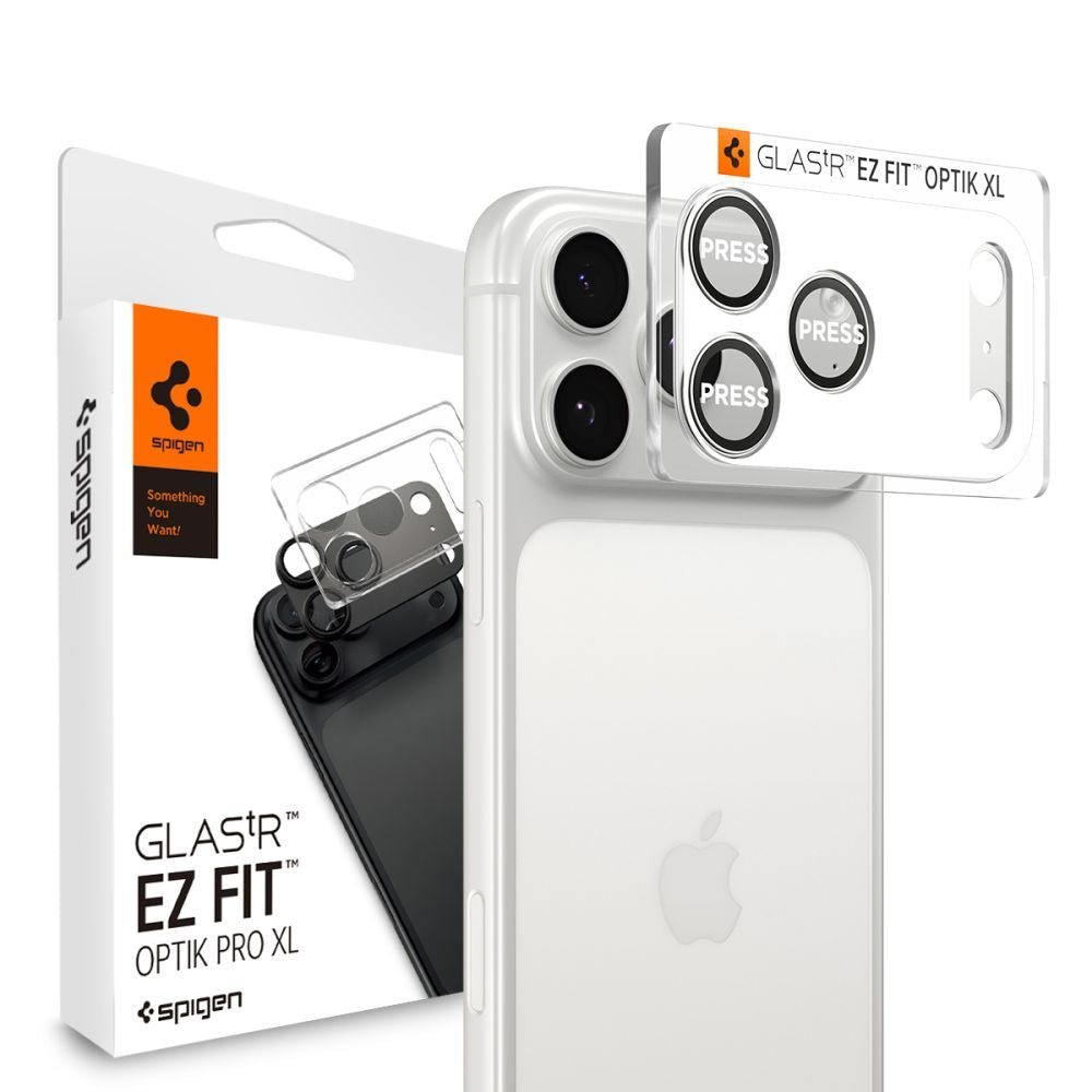 Spigen iPhone 17 Pro Max - Αντιχαρακτικό Γυαλί για την Κάμερα - Optik Pro XL Glas.TR EZ Fit - Silver
