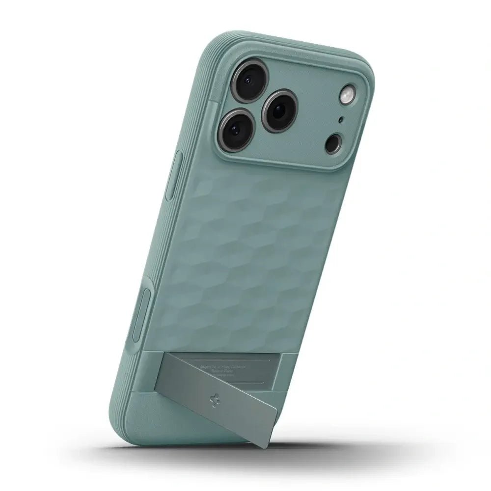 Spigen iPhone 17 Pro Max - Parallax S Mag - Θήκη Σιλικόνης με Σκληρό Πλαίσιο και MagSafe - Sage Green