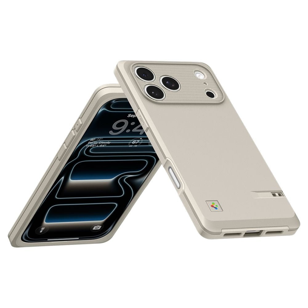 Spigen iPhone 17 Pro Max - Σκληρή Θήκη με Πλαίσιο Σιλικόνης και MagSafe - Classic LS - Stone