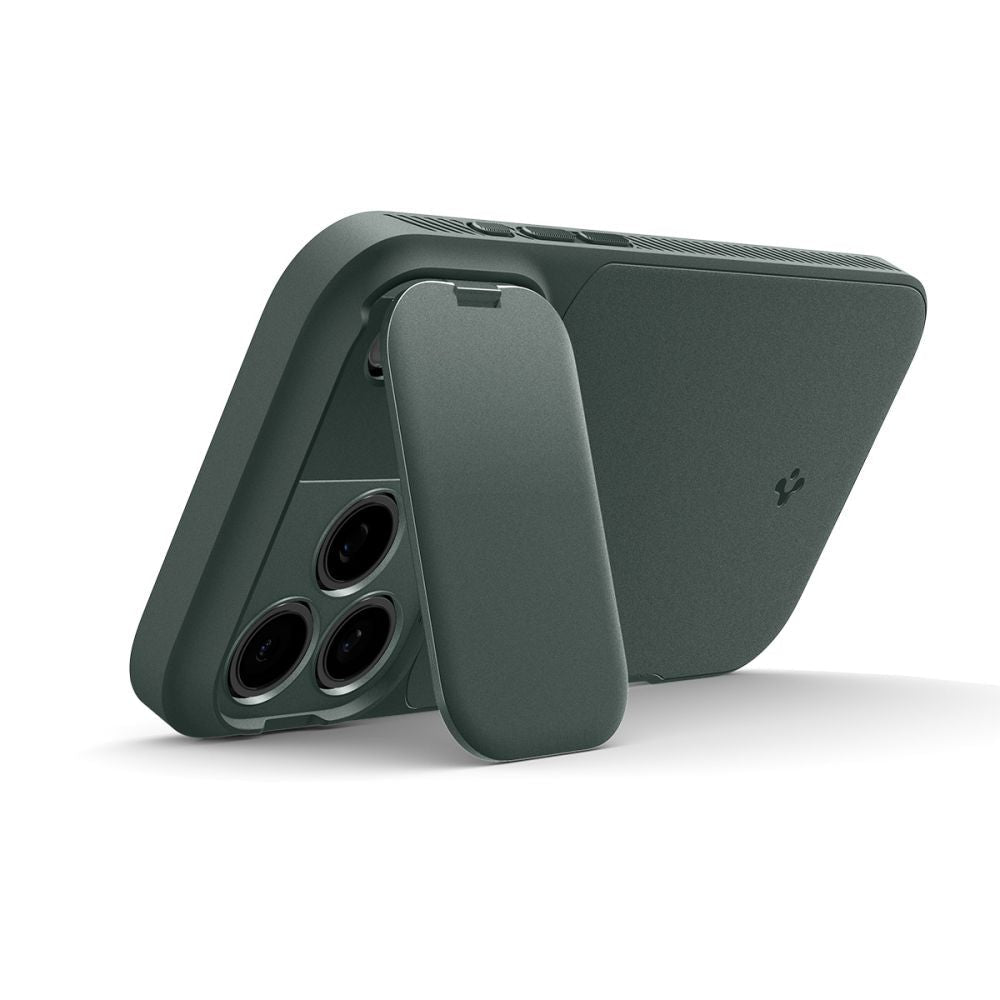 Spigen iPhone 17 Pro Max - Θήκη Σιλικόνης με Κάλυμμα για την Κάμερα και MagSafe - Optik Armor Mag - Abyss Green