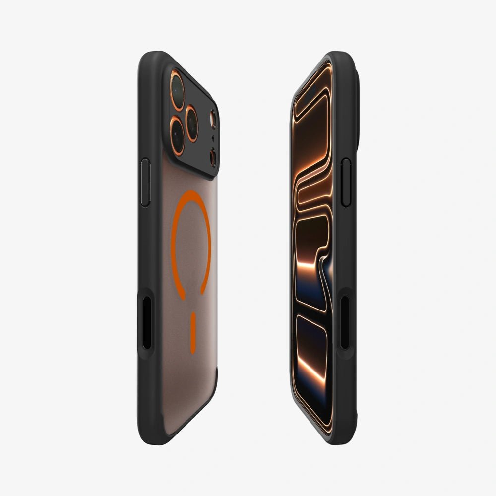 Spigen iPhone 17 Pro Max - Ultra Hybrid Mag - Σκληρή Θήκη με Πλαίσιο Σιλικόνης Και MagSafe - Frost Black / Orange