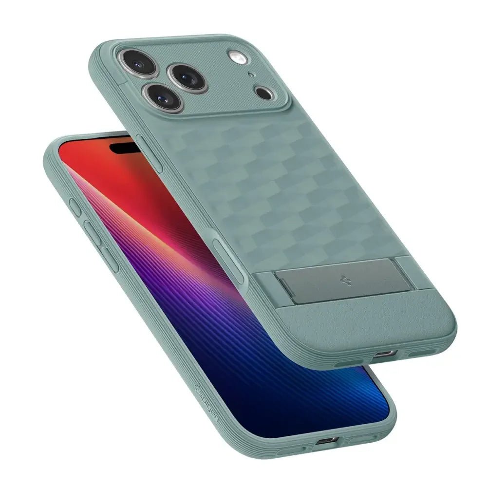 Spigen iPhone 17 Pro - Parallax S Mag - Θήκη Σιλικόνης με Σκληρό Πλαίσιο και MagSafe - Sage Green