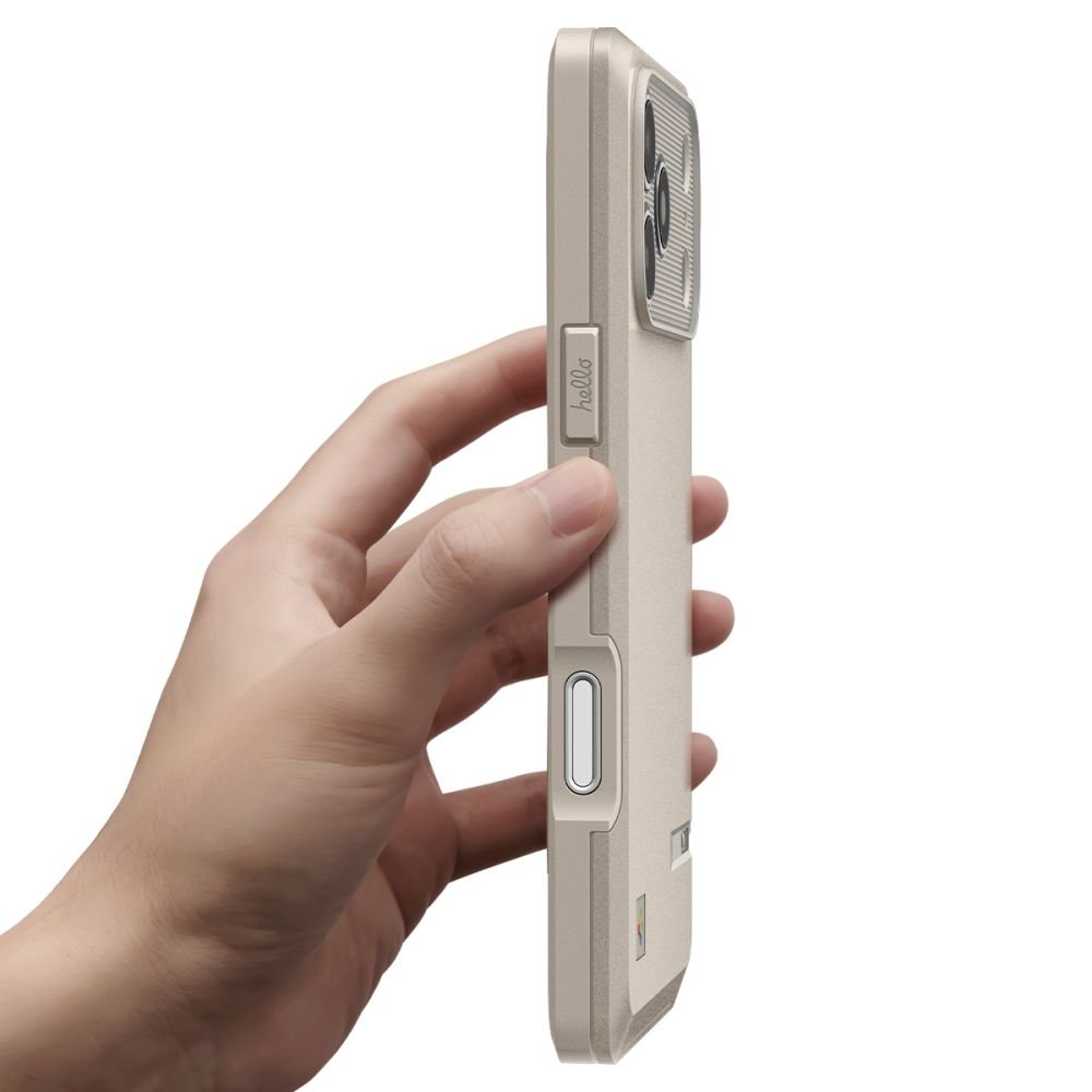Spigen iPhone 17 Pro - Σκληρή Θήκη με Πλαίσιο Σιλικόνης και MagSafe - Classic LS - Stone