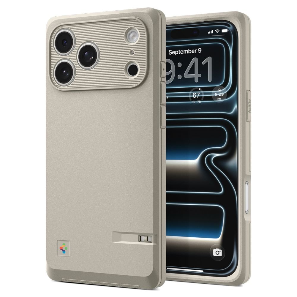 Spigen iPhone 17 Pro - Σκληρή Θήκη με Πλαίσιο Σιλικόνης και MagSafe - Classic LS - Stone