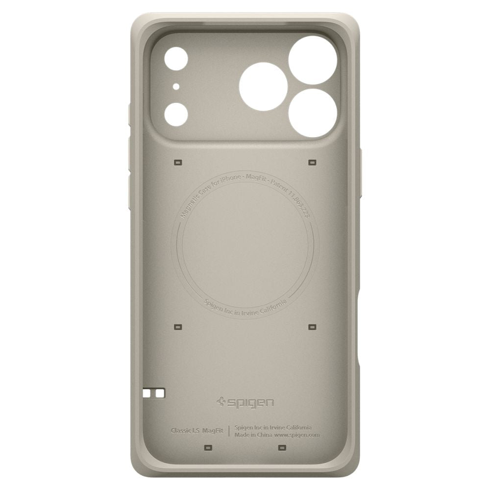 Spigen iPhone 17 Pro - Σκληρή Θήκη με Πλαίσιο Σιλικόνης και MagSafe - Classic LS - Stone