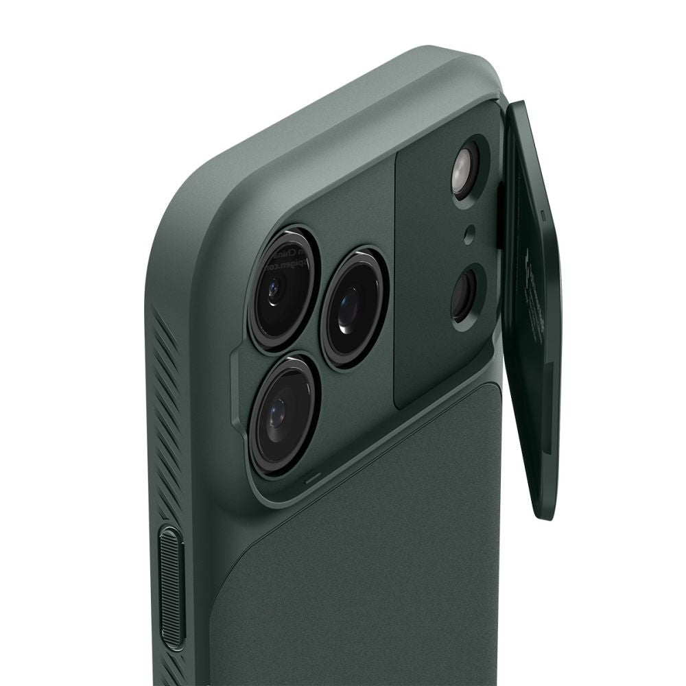 Spigen iPhone 17 Pro - Θήκη Σιλικόνης με Κάλυμμα για την Κάμερα και MagSafe - Optik Armor Mag - Abyss Green