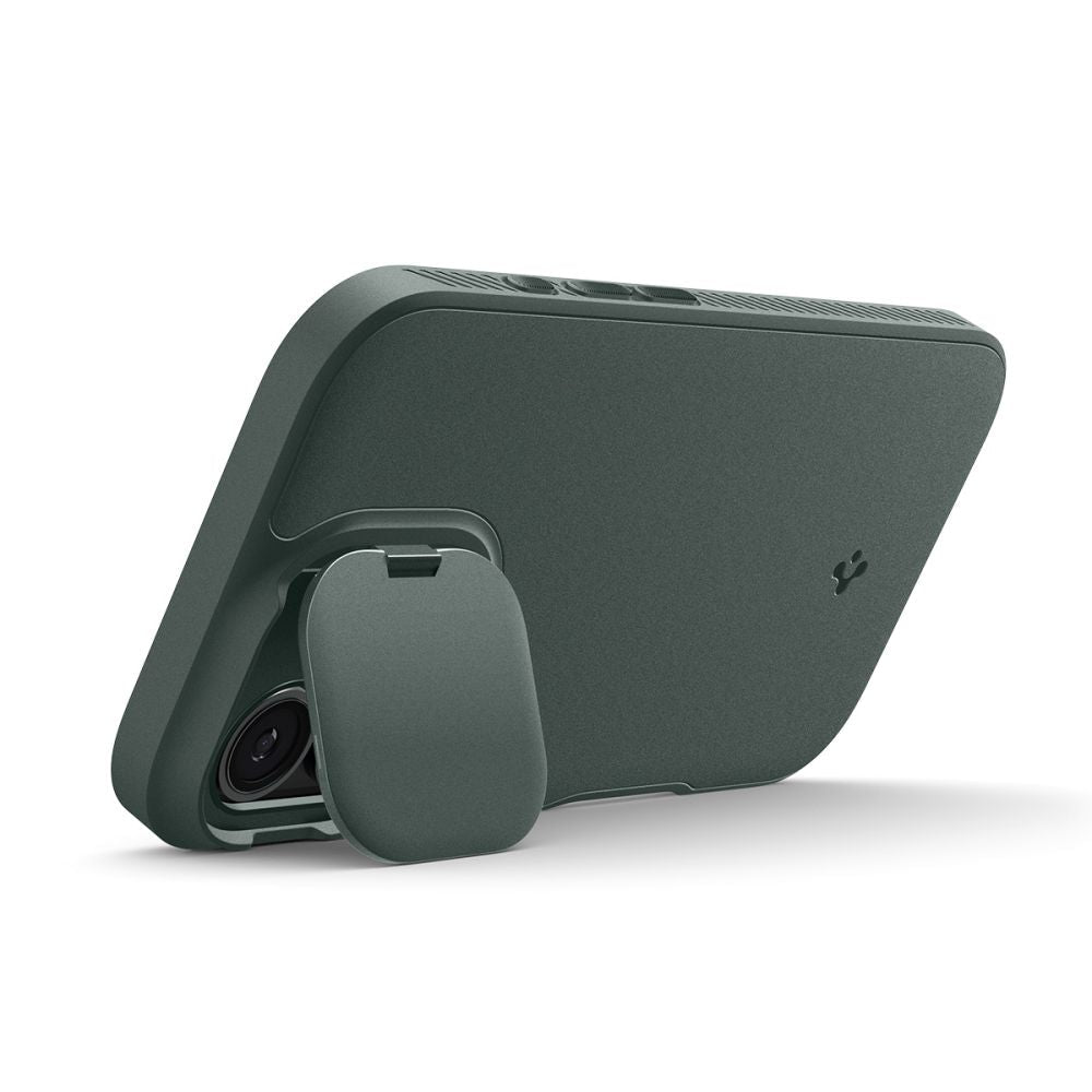 Spigen iPhone 17 - Θήκη Σιλικόνης με Κάλυμμα για την Κάμερα και MagSafe - Optik Armor Mag - Abyss Green