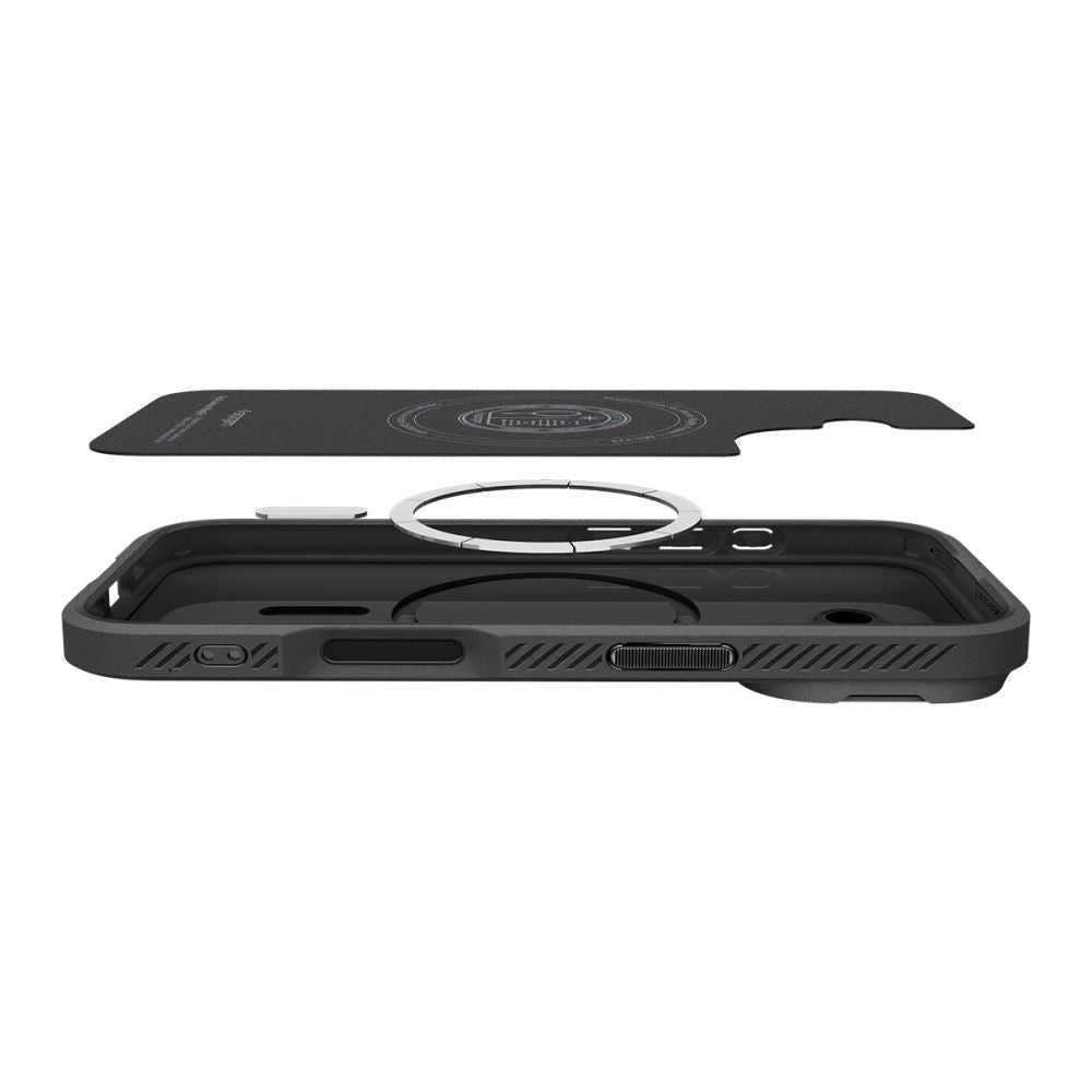 Spigen iPhone 17 - Θήκη Σιλικόνης με Κάλυμμα για την Κάμερα και MagSafe - Optik Armor Mag - Black