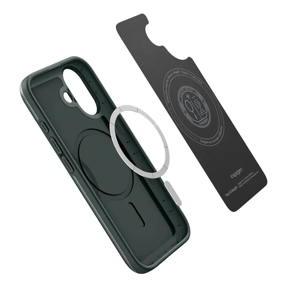 Spigen iPhone 17 - Thin Fit Mag - Σκληρή Θήκη με MagSafe - Abyss Green