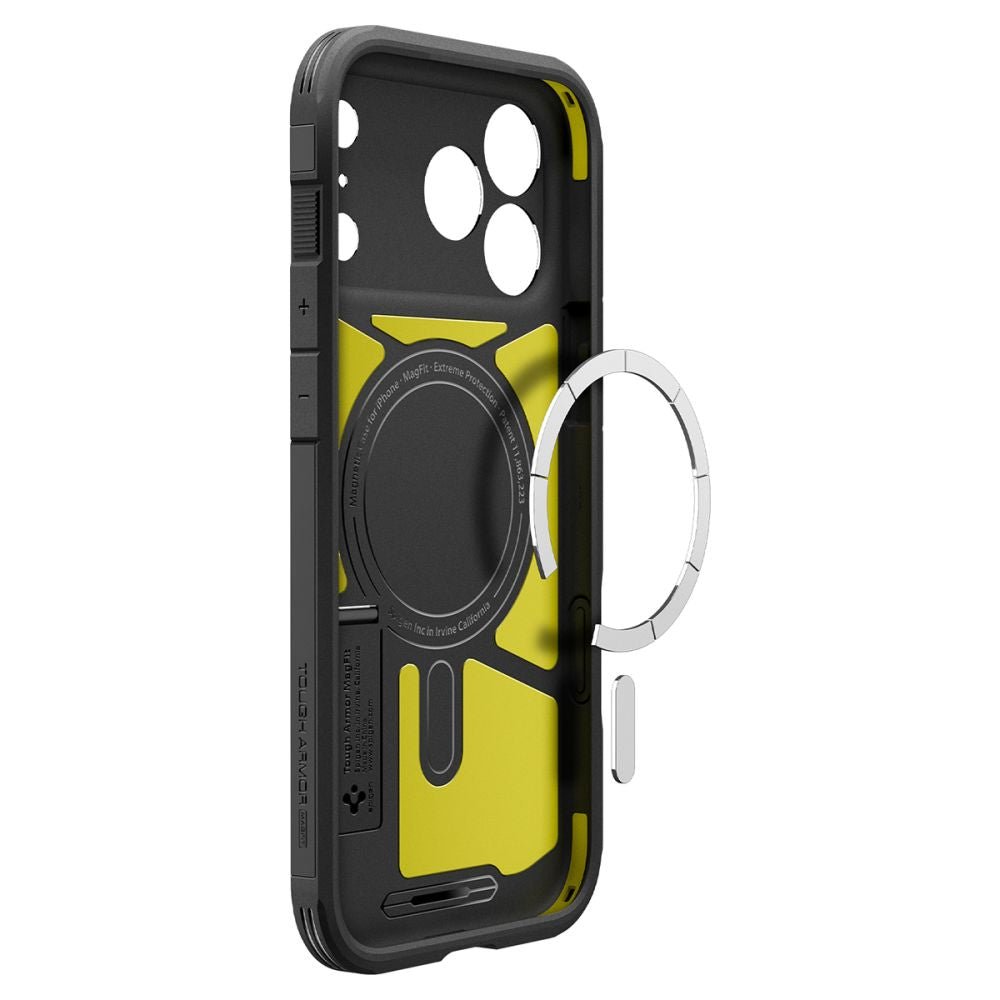 Spigen iPhone 18 Pro / iPhone 17 Pro - MagSafe Σκληρή Θήκη με Πλαίσιο Σιλικόνης και Σταντ - Tough Armor T Mag - Black