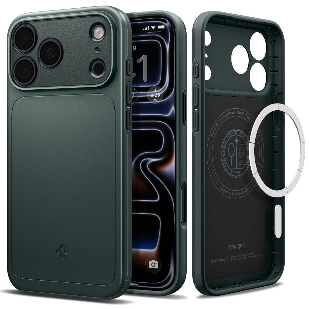 Spigen iPhone 18 Pro / iPhone 17 Pro - Σκληρή Θήκη με MagSafe - Thin Fit Mag - Abyss Green