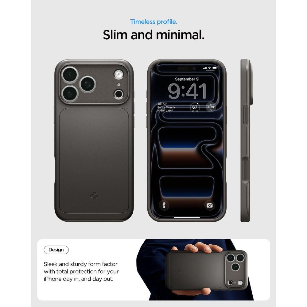 Spigen iPhone 18 Pro / iPhone 17 Pro - Σκληρή Θήκη με MagSafe - Thin Fit Mag - Gunmetal