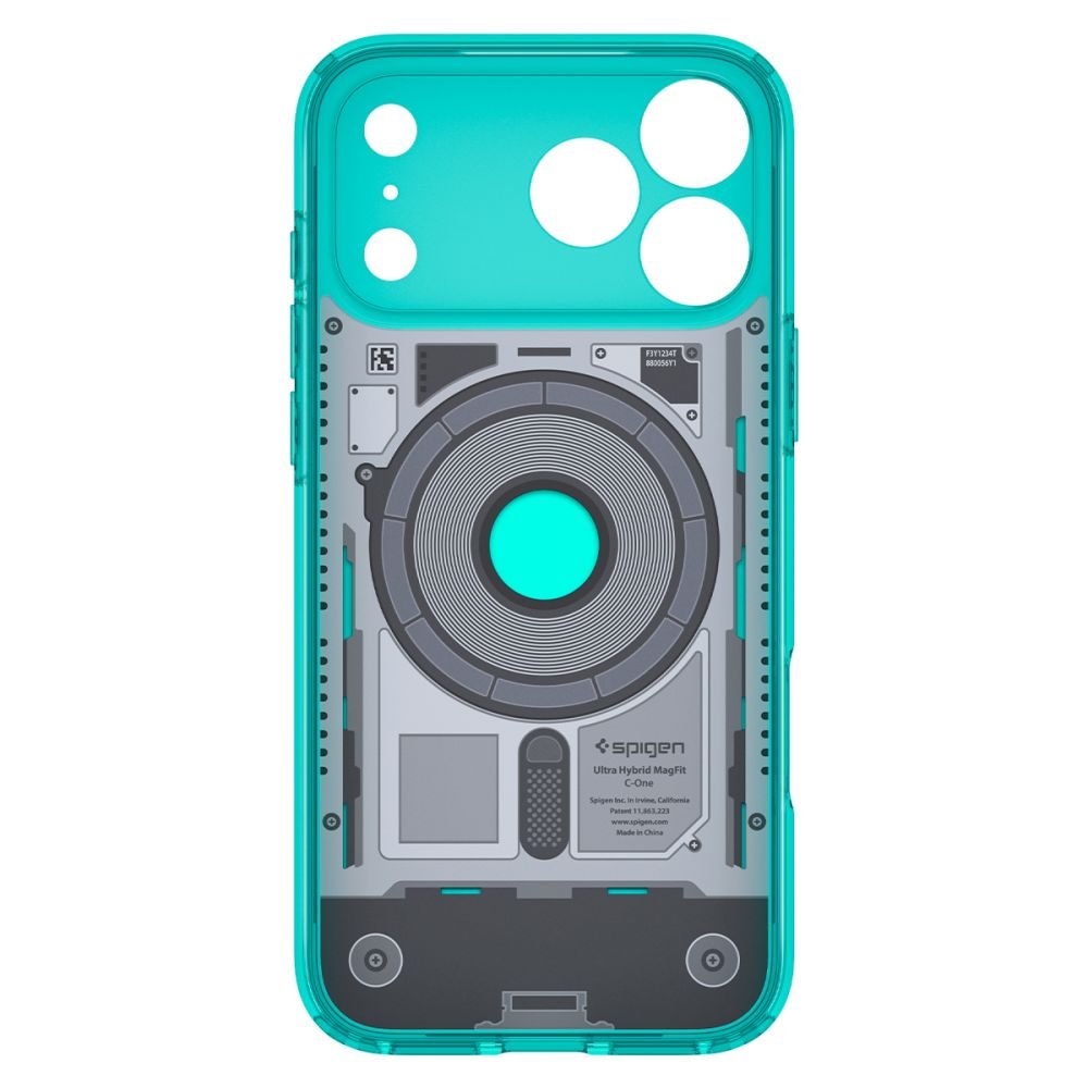Spigen iPhone 18 Pro / iPhone 17 Pro - Σκληρή Θήκη με Πλαίσιο Σιλικόνης Και MagSafe - Ultra Hybrid Mag - C-One Bondi Blue