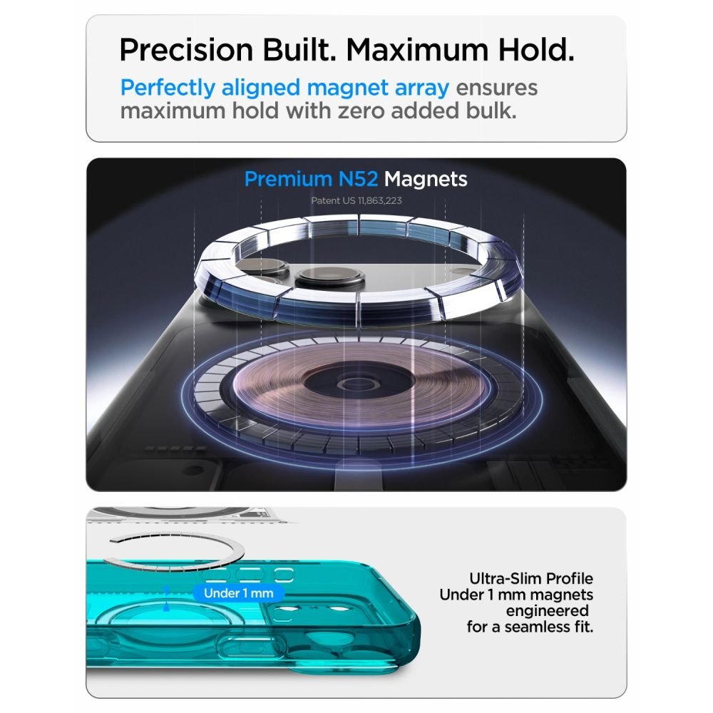 Spigen iPhone 18 Pro / iPhone 17 Pro - Σκληρή Θήκη με Πλαίσιο Σιλικόνης Και MagSafe - Ultra Hybrid Mag - C-One Bondi Blue