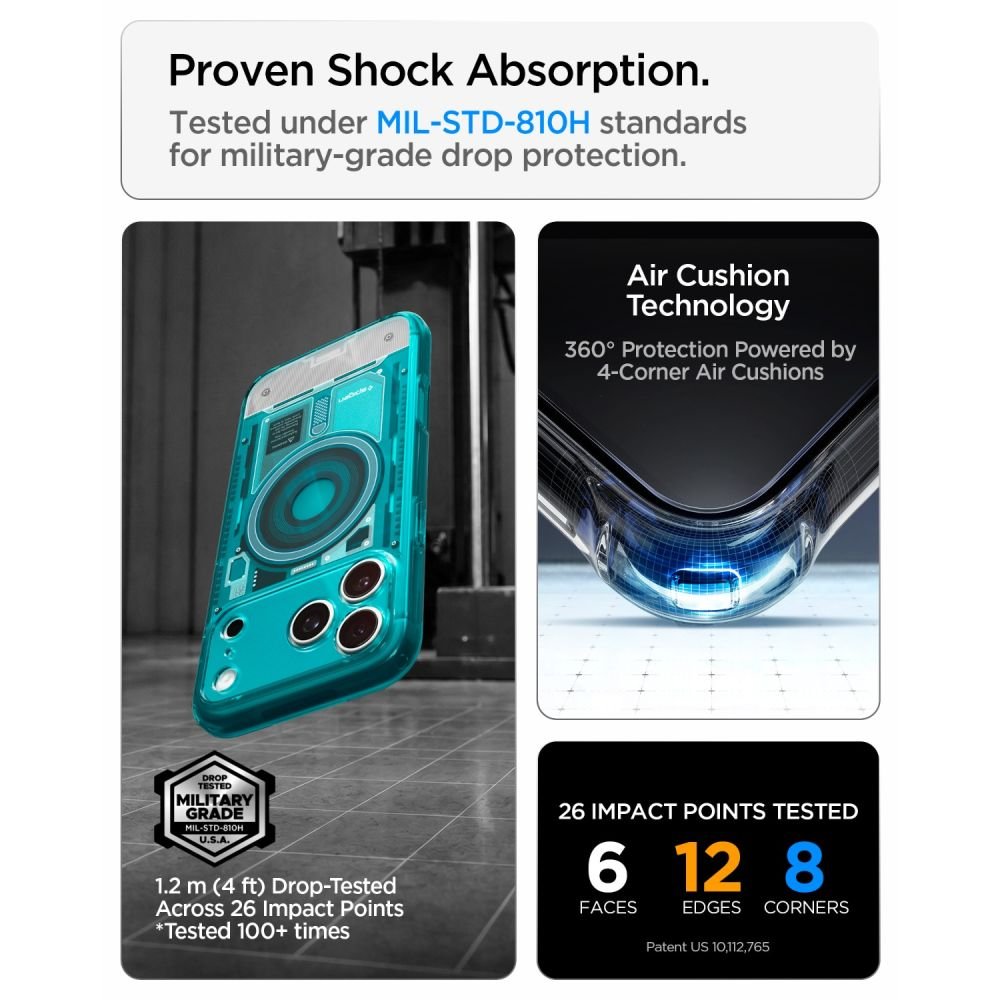 Spigen iPhone 18 Pro / iPhone 17 Pro - Σκληρή Θήκη με Πλαίσιο Σιλικόνης Και MagSafe - Ultra Hybrid Mag - C-One Bondi Blue