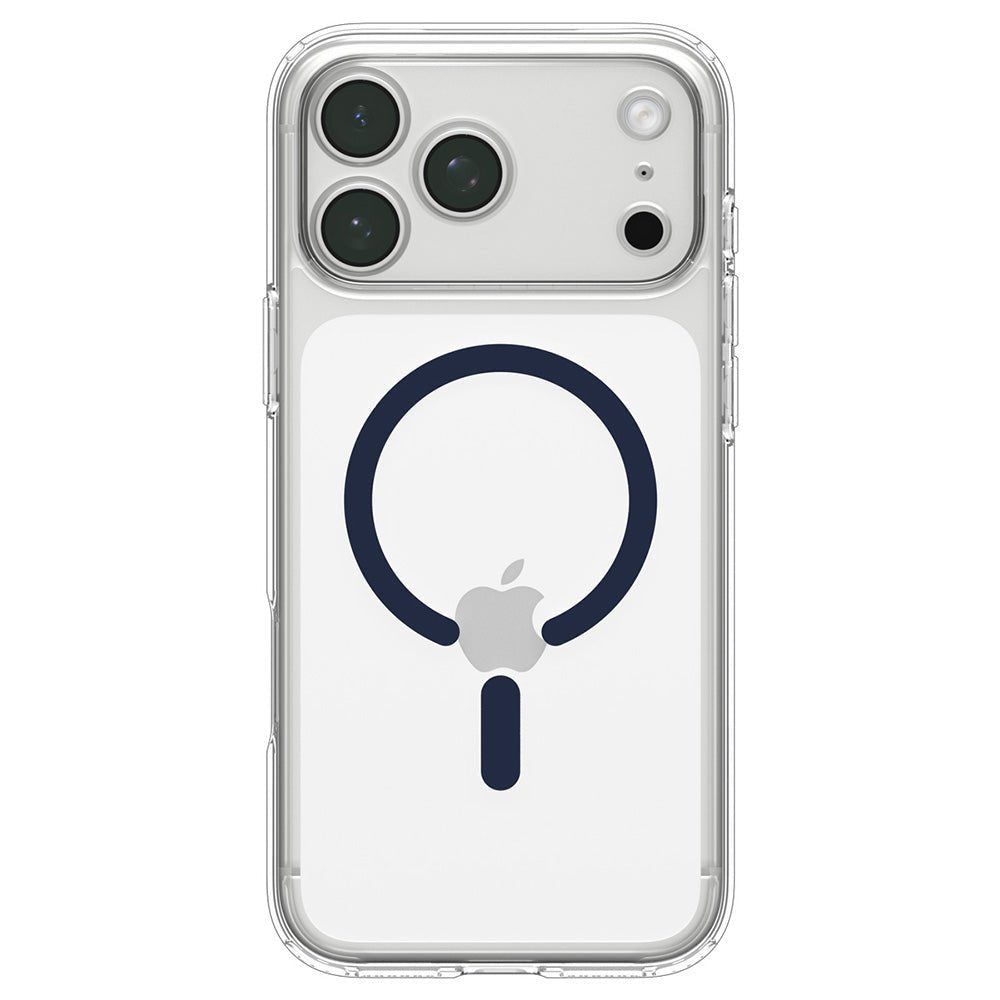 Spigen iPhone 18 Pro / iPhone 17 Pro - Σκληρή Θήκη με Πλαίσιο Σιλικόνης και MagSafe - Ultra Hybrid Mag - Clear / Deep Blue