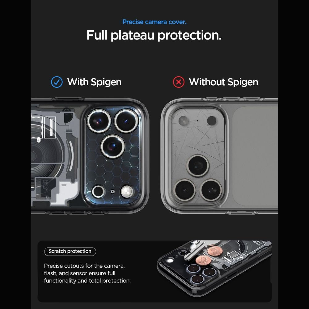 Spigen iPhone 18 Pro / iPhone 17 Pro - Σκληρή Θήκη με Πλαίσιο Σιλικόνης Και MagSafe - Ultra Hybrid Mag - Zero One Black