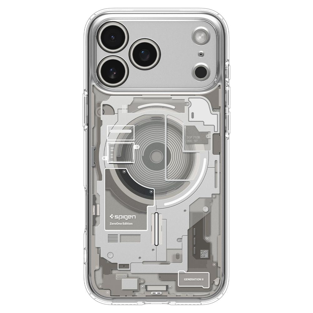 Spigen iPhone 18 Pro / iPhone 17 Pro - Σκληρή Θήκη με Πλαίσιο Σιλικόνης Και MagSafe - Ultra Hybrid Mag - Zero One Natural Titanium