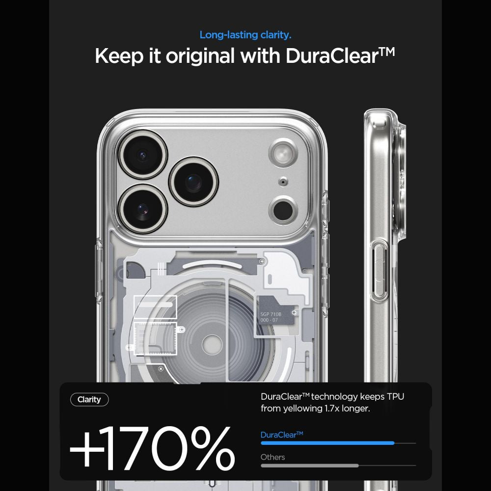 Spigen iPhone 18 Pro / iPhone 17 Pro - Σκληρή Θήκη με Πλαίσιο Σιλικόνης Και MagSafe - Ultra Hybrid Mag - Zero One White