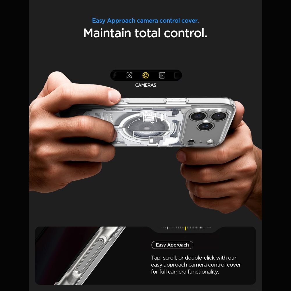 Spigen iPhone 18 Pro / iPhone 17 Pro - Σκληρή Θήκη με Πλαίσιο Σιλικόνης Και MagSafe - Ultra Hybrid Mag - Zero One White