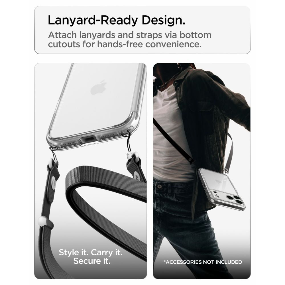 Spigen iPhone 18 Pro / iPhone 17 Pro - Σκληρή Θήκη με Πλαίσιο Σιλικόνης - Ultra Hybrid - Crystal Clear