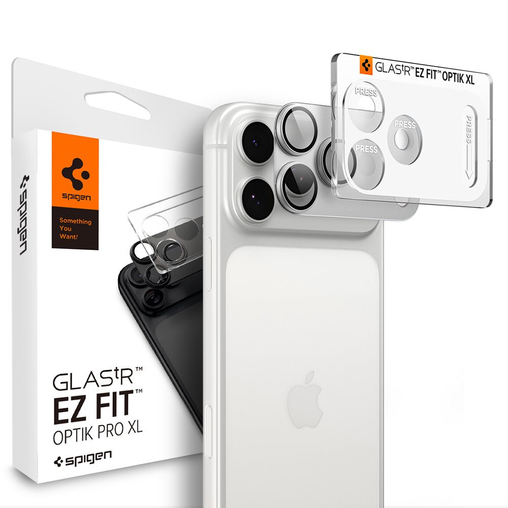 Spigen iPhone 18 Pro Max - Αντιχαρακτικό Γυαλί για την Κάμερα - Optik Pro XL Glas.TR EZ Fit - Silver