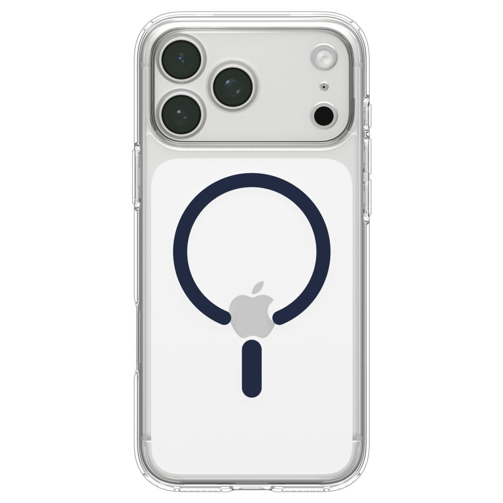 Spigen iPhone 18 Pro Max / iPhone 17 Pro Max - Σκληρή Θήκη με Πλαίσιο Σιλικόνης Και MagSafe - Ultra Hybrid Mag - Clear / Deep Blue