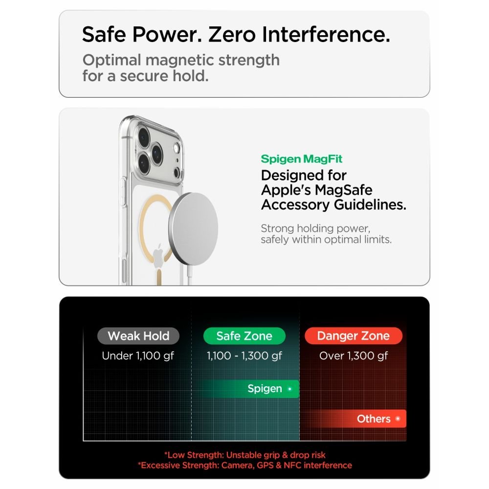 Spigen iPhone 18 Pro Max / iPhone 17 Pro Max - Σκληρή Θήκη με Πλαίσιο Σιλικόνης Και MagSafe - Ultra Hybrid Mag - Clear / Gold