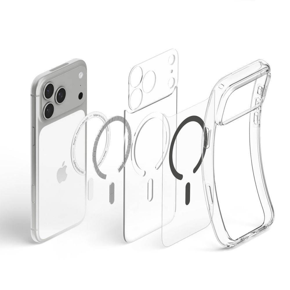 Spigen iPhone 18 Pro Max / iPhone 17 Pro Max - Σκληρή Θήκη με Πλαίσιο Σιλικόνης Και MagSafe - Ultra Hybrid Mag - Clear / Graphite