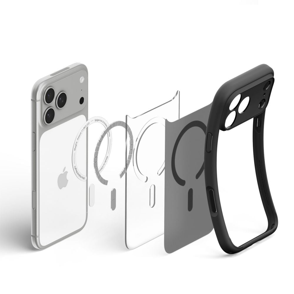 Spigen iPhone 18 Pro Max / iPhone 17 Pro Max - Σκληρή Θήκη με Πλαίσιο Σιλικόνης Και MagSafe - Ultra Hybrid Mag - Frost Black