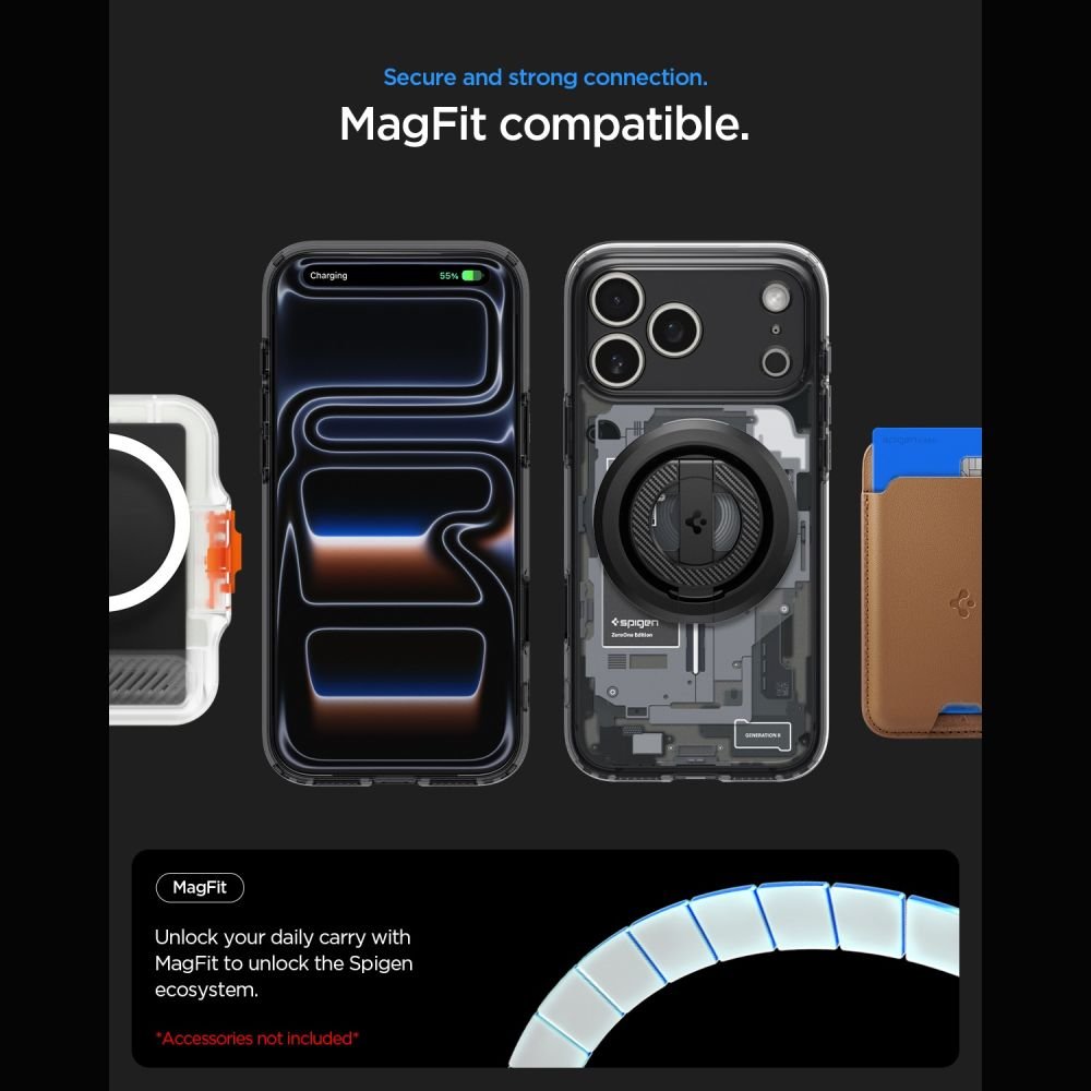 Spigen iPhone 18 Pro Max / iPhone 17 Pro Max - Σκληρή Θήκη με Πλαίσιο Σιλικόνης Και MagSafe - Ultra Hybrid Mag - Zero One Black