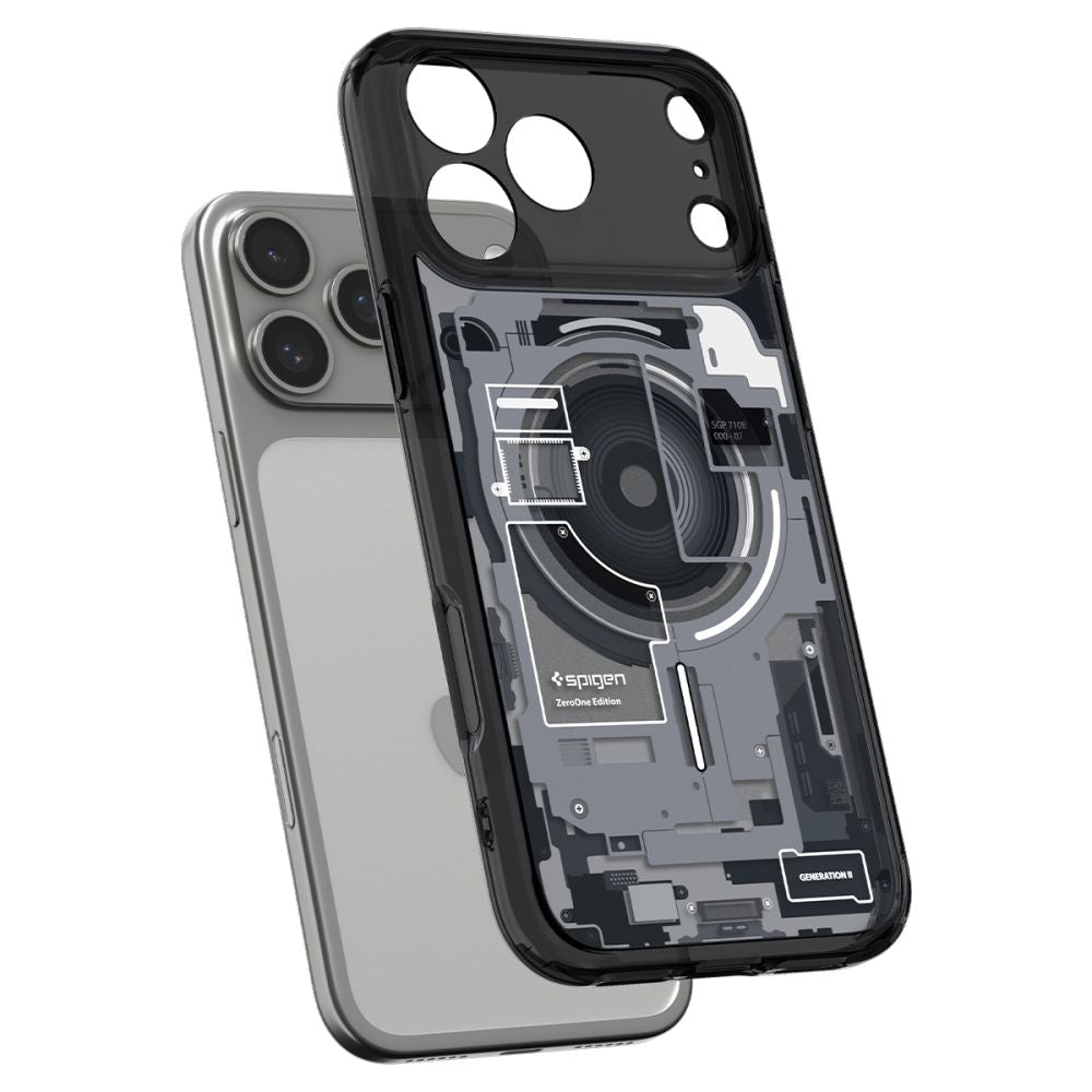 Spigen iPhone 18 Pro Max / iPhone 17 Pro Max - Σκληρή Θήκη με Πλαίσιο Σιλικόνης Και MagSafe - Ultra Hybrid Mag - Zero One Black