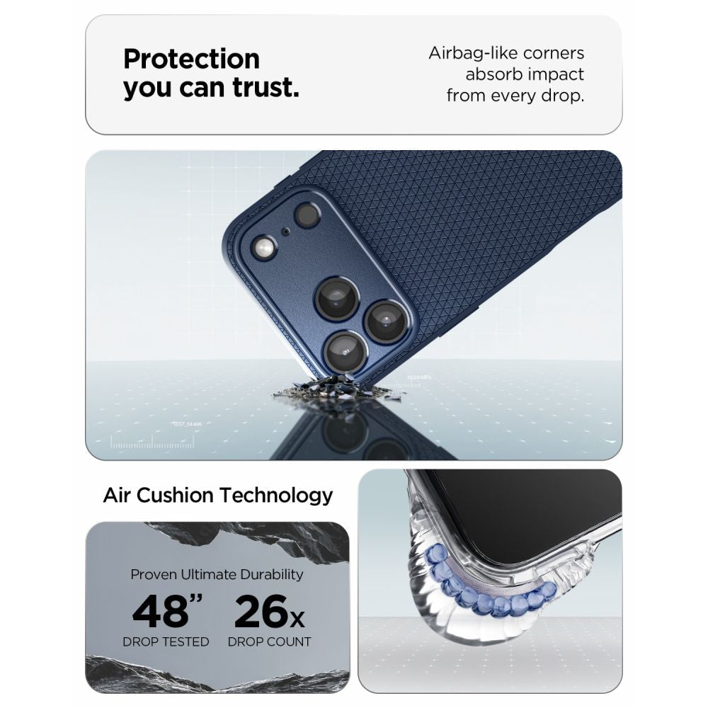 Spigen iPhone 18 Pro Max / iPhone 17 Pro Max - Θήκη Σιλικόνης - Liquid Air - Navy Blue