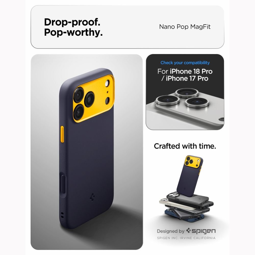 Spigen iPhone 18 Pro Max / iPhone 17 Pro Max - Θήκη Σιλικόνης με MagSafe - Nano Pop Mag - Blueberry Navy