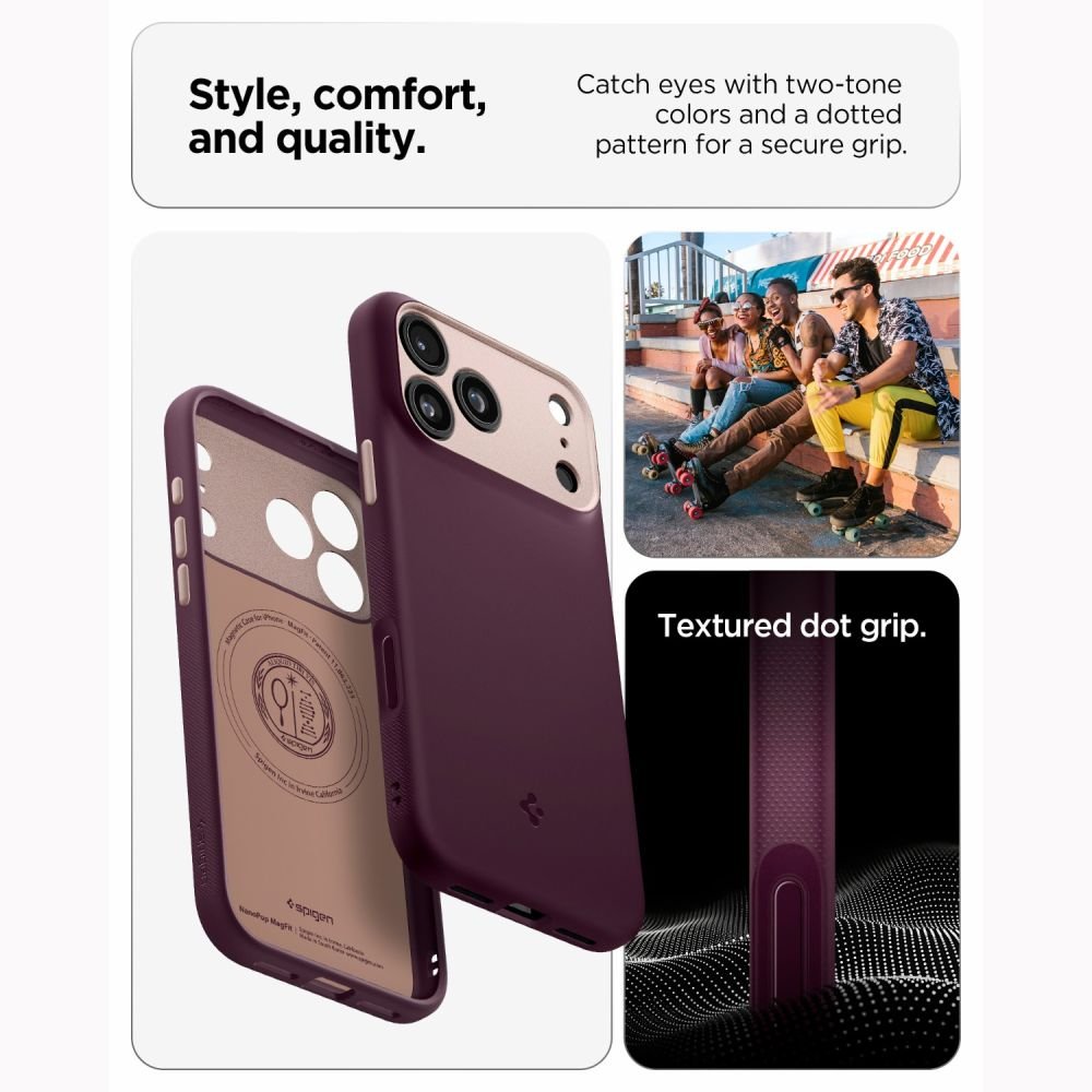 Spigen iPhone 18 Pro Max / iPhone 17 Pro Max - Θήκη Σιλικόνης με MagSafe - Nano Pop Mag - Burgundy Bean