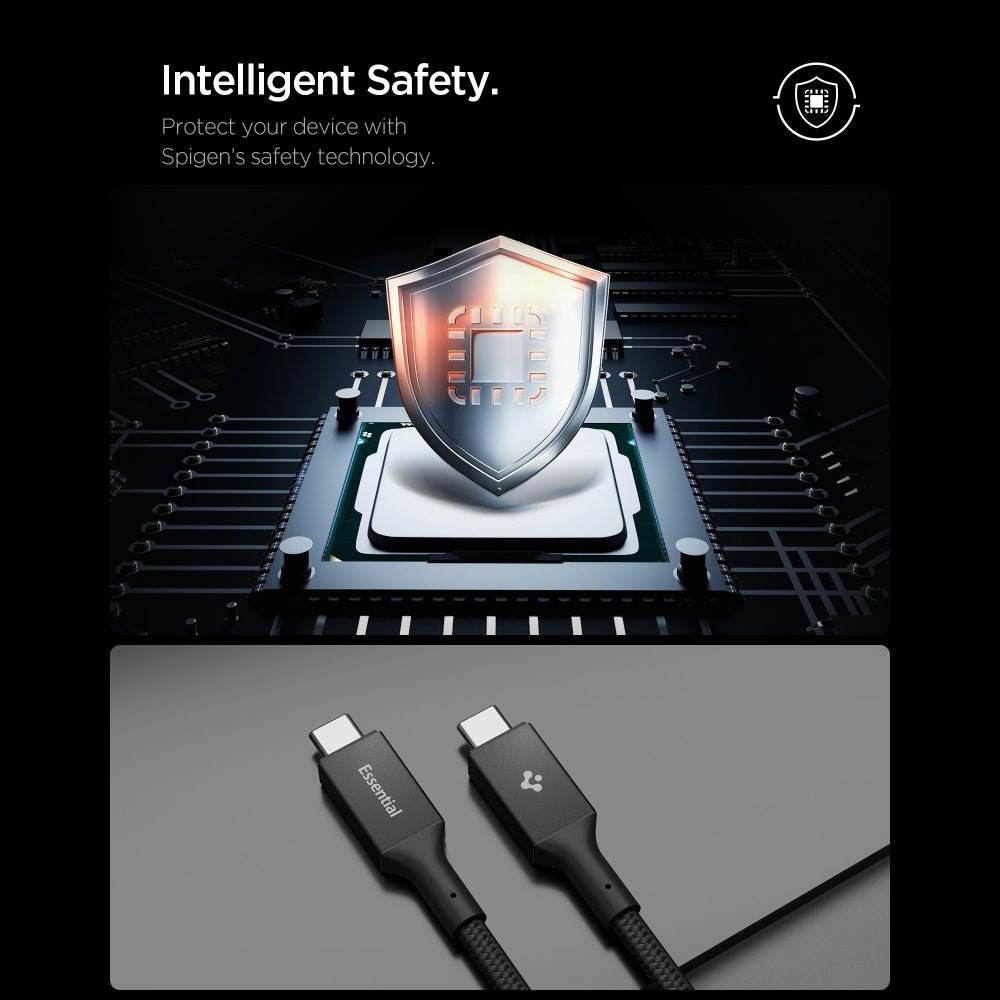 Spigen Καλώδιο Γρήγορης Φόρτισης 100W Type - C to Type - C - Essential EB10010CC - 100 cm - Black