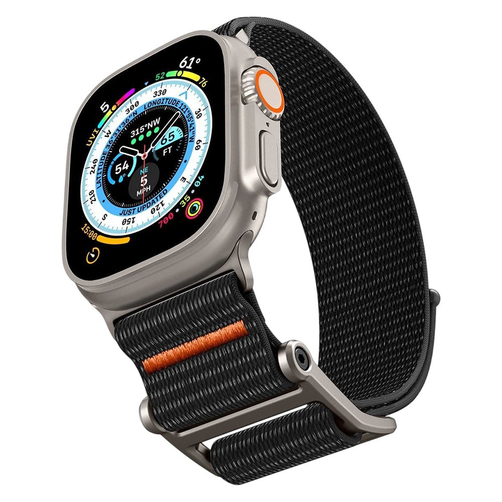 Spigen Λουράκι Apple Watch 4/5/6/7/8/9/10/11/12 - SE (1/2/3) - ULTRA (1/2/3/4) - 44/45/46/49mm DuraPro Flex - Black / Orange
