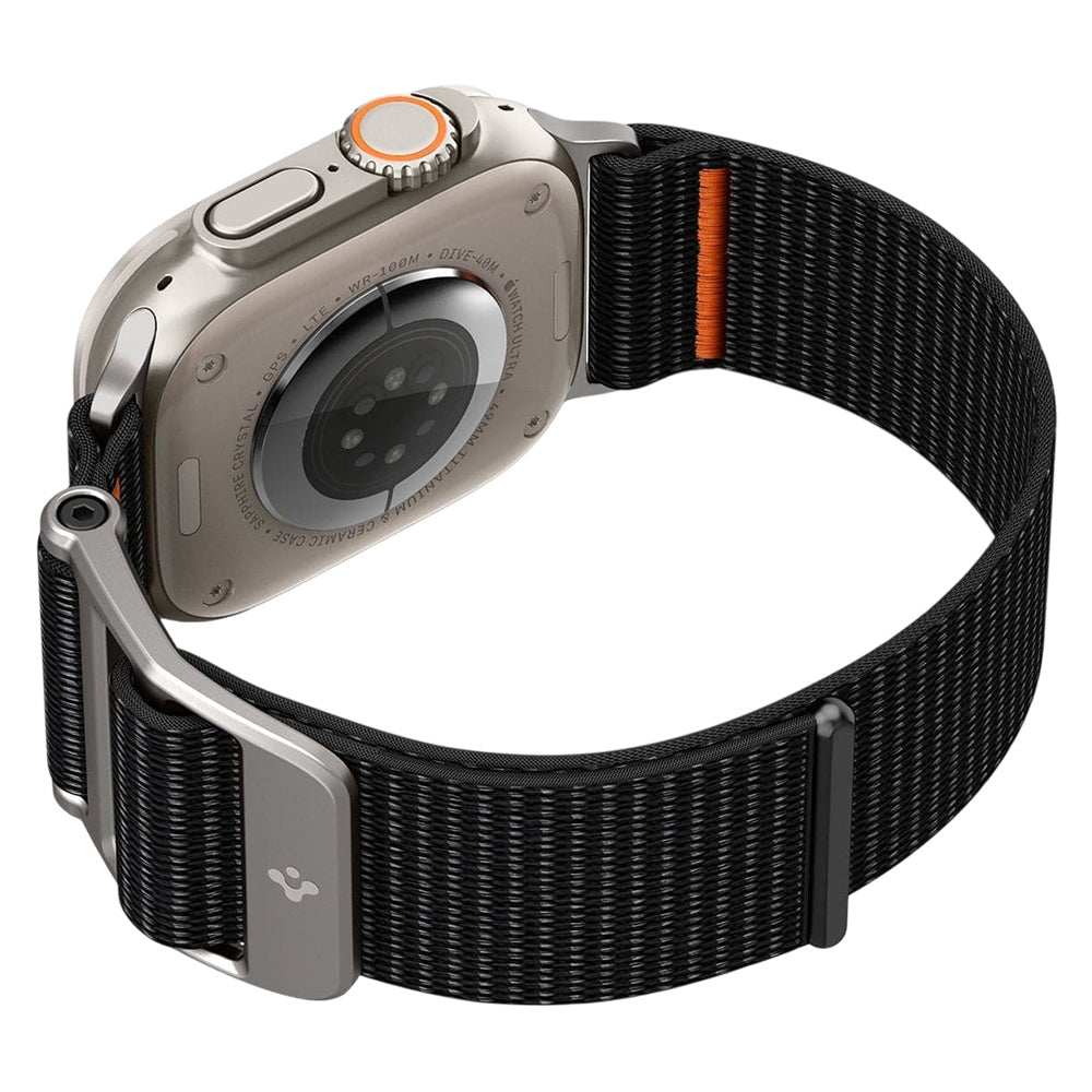 Spigen Λουράκι Apple Watch 4/5/6/7/8/9/10/11/12 - SE (1/2/3) - ULTRA (1/2/3/4) - 44/45/46/49mm DuraPro Flex - Black / Orange