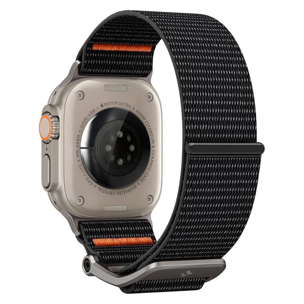 Spigen Λουράκι Apple Watch 4/5/6/7/8/9/10/11/12 - SE (1/2/3) - ULTRA (1/2/3/4) - 44/45/46/49mm DuraPro Flex - Black / Orange