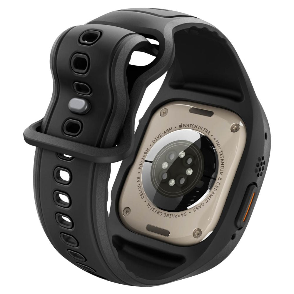 Spigen Λουράκι Apple Watch Ultra (1/2/3) - 49mm με Θήκη Προστασίας και Αντιχαρακτικό Γυαλί Οθόνης - Liquid Air Pro - Black