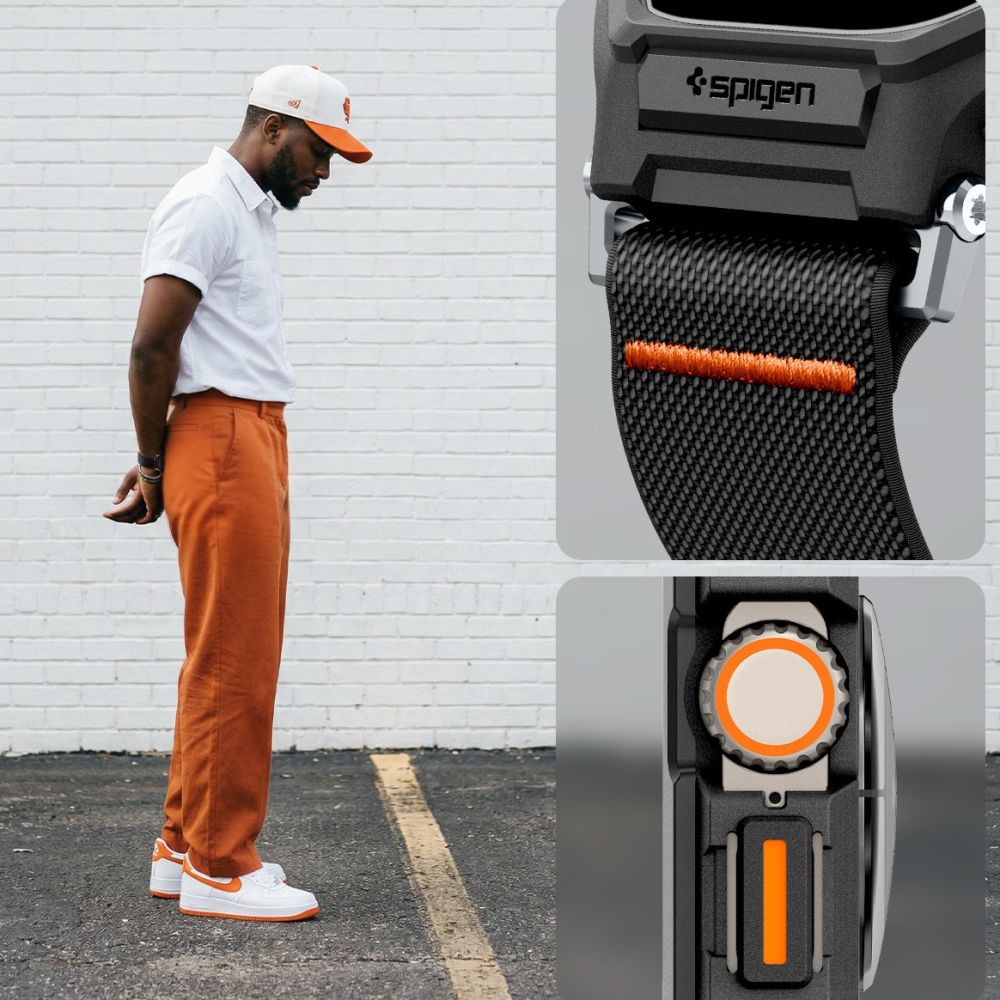 Spigen Λουράκι Apple Watch Ultra (1/2/3) - 49mm με Θήκη Προστασίας και Αντιχαρακτικό Γυαλί Οθόνης - Lite Fit Pro - Matte Black